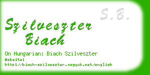 szilveszter biach business card